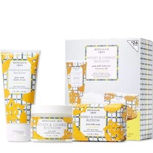 Beekman 1802 Honey & Orange Blossom Goat Milk Bodycare Travel Set NIB🍊